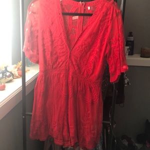Red bright dress